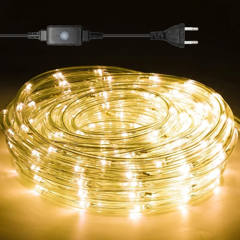 Besuche den Randaco-Store Randaco 40m LED Lichtschlauch, 960 LED Lichterschlauch Außen, IP20 Deko und Beleuchtung LED Schlauch, Schwarz Controller mit Memory-Funktion, für Garten, Party, Hochzeit, Halloween, Warmweiß — Weihnachtsbeleuchtung