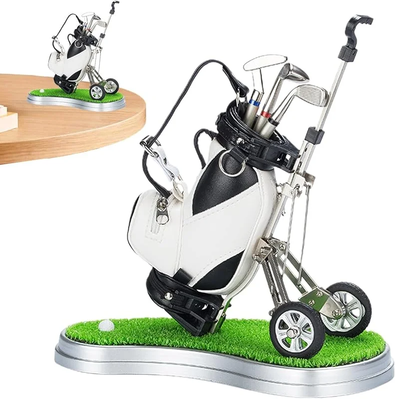 Marke: Generisch Generico Stifthalter für Golftasche, Golfstifte – Miniatur-Stifthalter mit Wagen, Stifte für 3 Stifte, kreatives Set für Weihnachtsstrümpfe, einzigartige Souvenirs für Papa und ma — Weihnachtsdeko