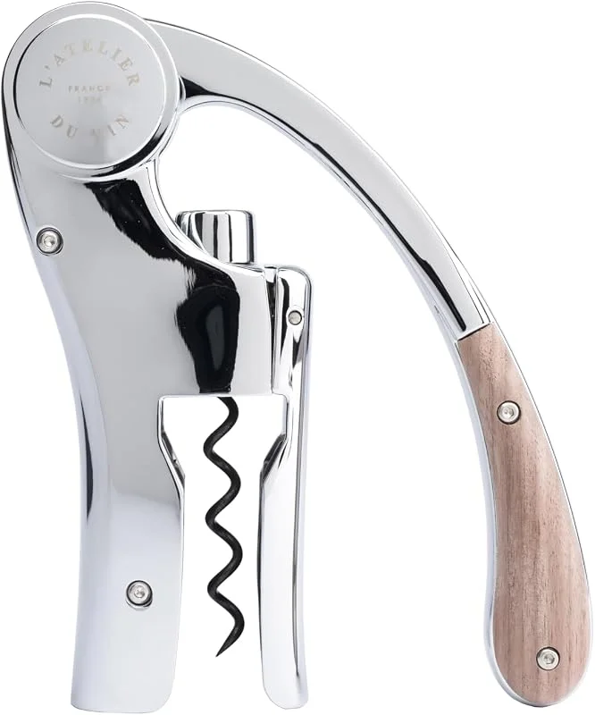Besuche den L'Atelier du Vin-Store L'Atelier du Vin 095464-7 Oeno Motion Wood Hebelkorkenzieher, Gußeisen, Schwarz — Wein und Festtafel