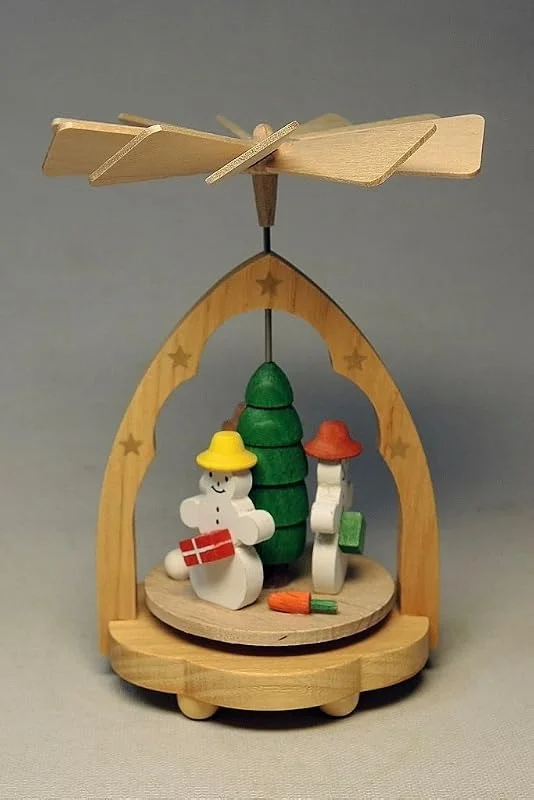 Marke: Richard Glässer Seiffen Richard Glässer Weihnachtspyramide Erzgebirge Seiffen Wärmespiel Schneemänner, 01729 — Weihnachtsdeko