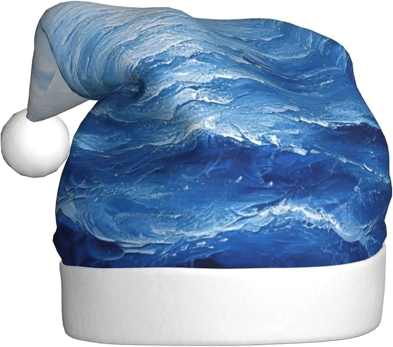 Marke: Tamiger Weihnachtsmützen mit blauem Ozean-Meeresmotiv, saisonal festlich — Weihnachtsmode