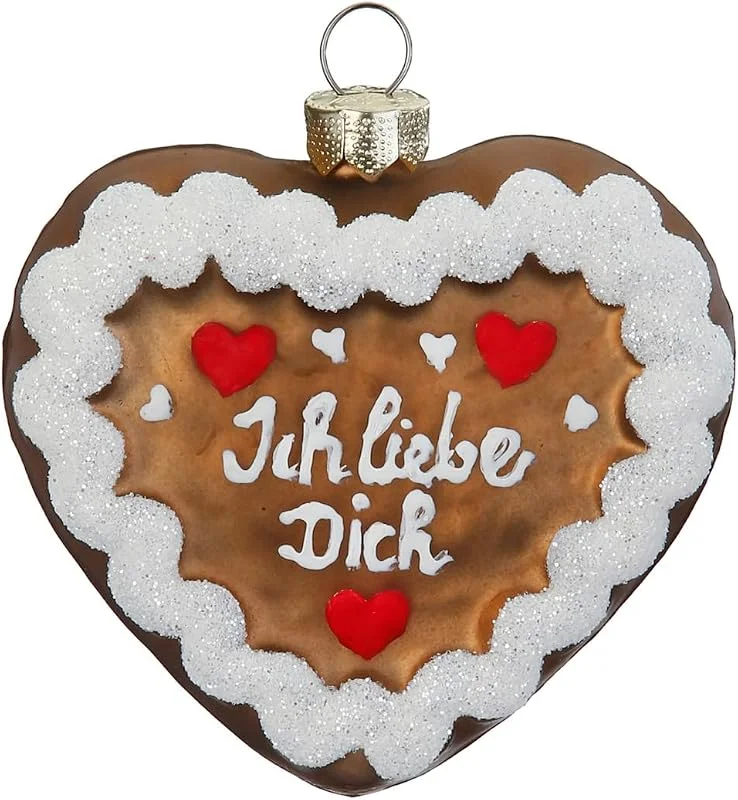 Marke: Holly & Jolly Holly & Jolly - Weihnachtskugel Lebkuchenherz, ca. 6 cm — Weihnachtsdeko