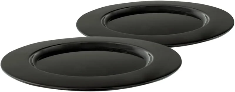 Besuche den Spetebo-Store Spetebo Aluminium Dekotablett 33 cm schwarz - 2er Set - Kerzenteller Deko Schale Servier Teller Geschenk Tablett — Advent und Tisch