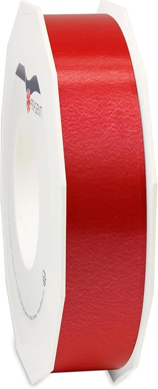 Besuche den Morex Ribbon-Store C.E. PATTBERG Geschenkband rot, 91 Meter Ringelband 25 mm zum Basteln, Dekorieren & Verpacken von Geschenken zu jedem Anlass — Geschenkverpackung