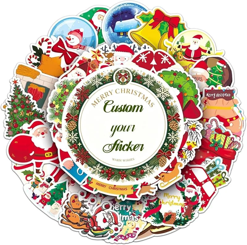 Marke: Yixener Weihnachtsaufkleber-Etiketten – selbstklebende festliche Geschenkanhänger für Geschenke, Urlaubsverpackung, DIY Handwerk & Weihnachtsfeier Dekorationen, individuelle personalisierte Aufkleber — Geschenkverpackung