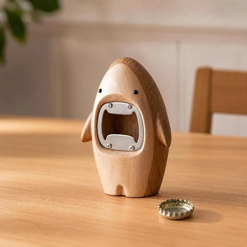 Besuche den YESWOOD-Store YESWOOD Flaschenöffner Haifisch-Design Geschenke für Männer Geschenke für Frauen Bieröffner Weihnachtsgeschenke lustig Ahornholz&Weißeiche — Wein und Festtafel