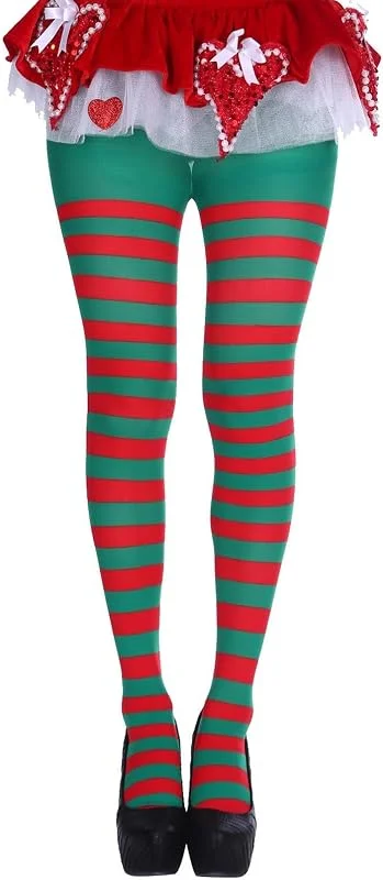Marke: Generisch Generisch Damen Freizeithose mit Streifenmuster für Urlaub Weihnachtsfeier Party vielseitig kombinierbare Strumpfhose Bequeme Passform — Weihnachtsmode