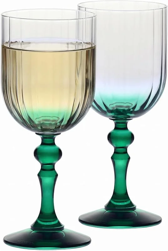 Besuche den Krosno-Store KROSNO Weingläser 2er Set, 300 ml, Grün, Bubble Celebration Moments — Wein und Festtafel
