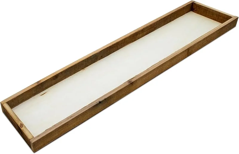 Besuche den Spetebo-Store Holz Deko Tablett rechteckig - 80 x 18 cm - Kerzentablett mit Rand rustikal - Advents Kerzen Tablett Tischdeko — Advent und Tisch