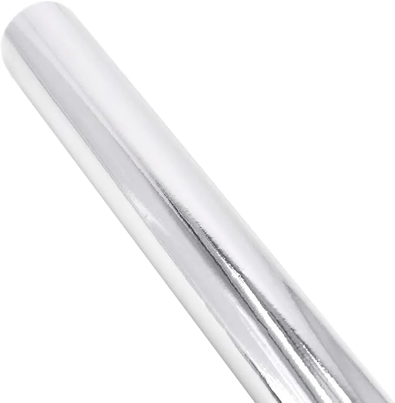 Marke: Star STAR Geschenkpapier 70cm x 2m Rolle einfarbig glänzend Lack Effekt Packpapier Bastelpapier metallic silber — Geschenkverpackung