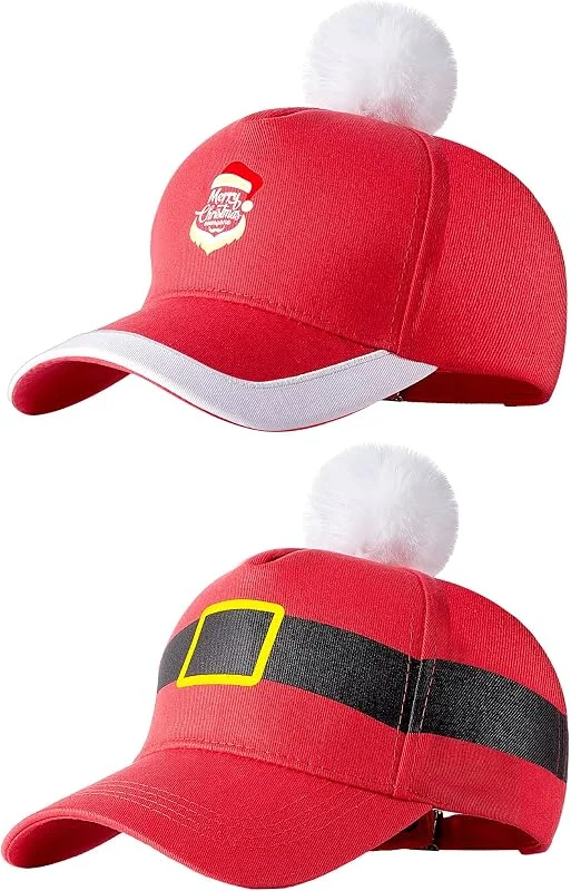 Marke: HICARER Weihnachten Weihnachtsmann Baseball Cap 2 Stück Klassische Xmas Hüte für Erwachsene Weihnachten Baseball Cap Vintage Santa Baseball Hat — Weihnachtsmode