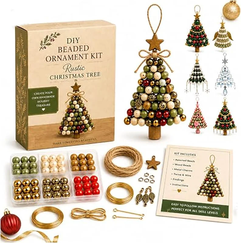Marke: Generic DIY-Weihnachtsbaumschmuck-Set Mit Perlen (B) — Weihnachtsdeko