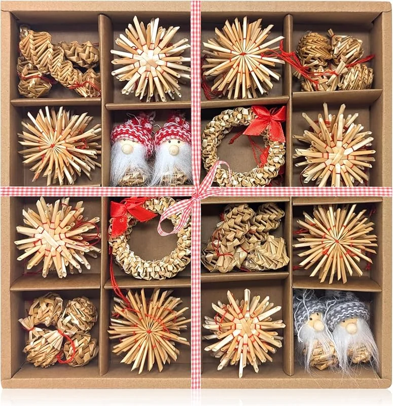 Besuche den com-four-Store com-four® 56-teiliges Set Christbaumschmuck, Sterne, Glocken, Tannen — Weihnachtsdeko