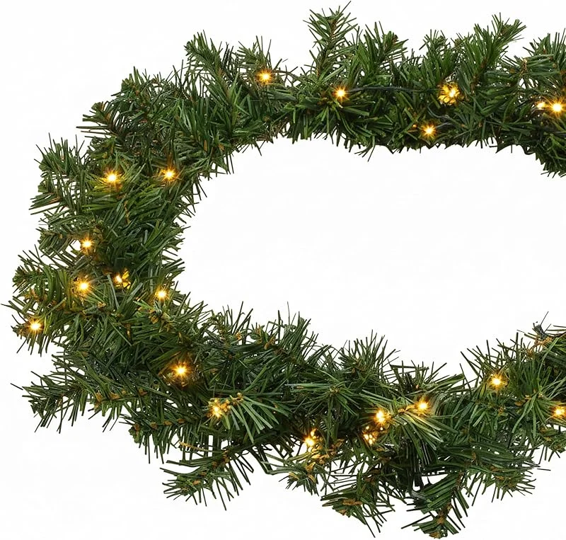 Besuche den Spetebo-Store Weihnachtsgirlande 810 cm mit 100 LED Lichterkette mit Netzteil — Weihnachtsdeko
