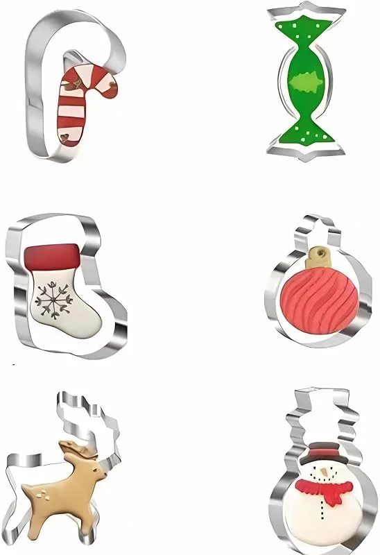 Marke: Generisch Weihnachten Plätzchenausstecher, 6 Stück Weihnachtliche Backformen — Weihnachtskueche