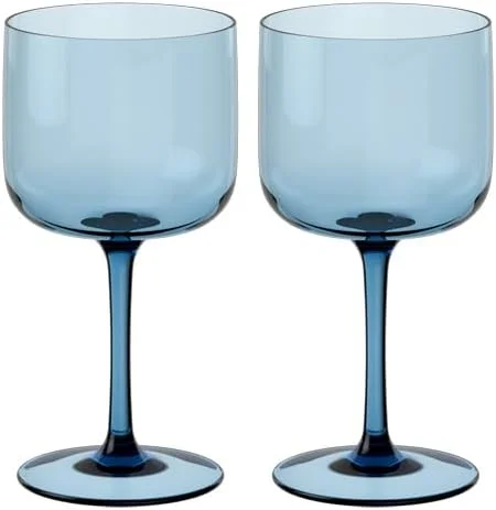 like. by Villeroy & Boch – Like Glass Weinglas Blau, Spülmaschinenfest, Gläser, Weingläser, Trinkgeschirr, Kristallglas — Wein und Festtafel