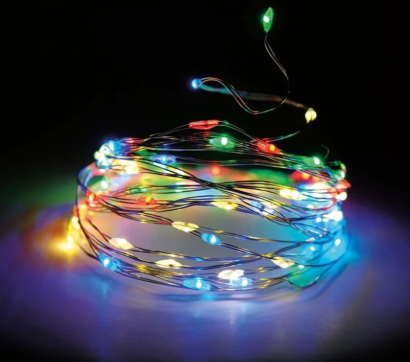 Besuche den Spetebo-Store Draht Lichterkette 160 LED mit Timer und 8 Funktionen 795 cm - bunt, multi - Innen und Außen Draht Lichterkette mit Batterie betrieb — Weihnachtsbeleuchtung