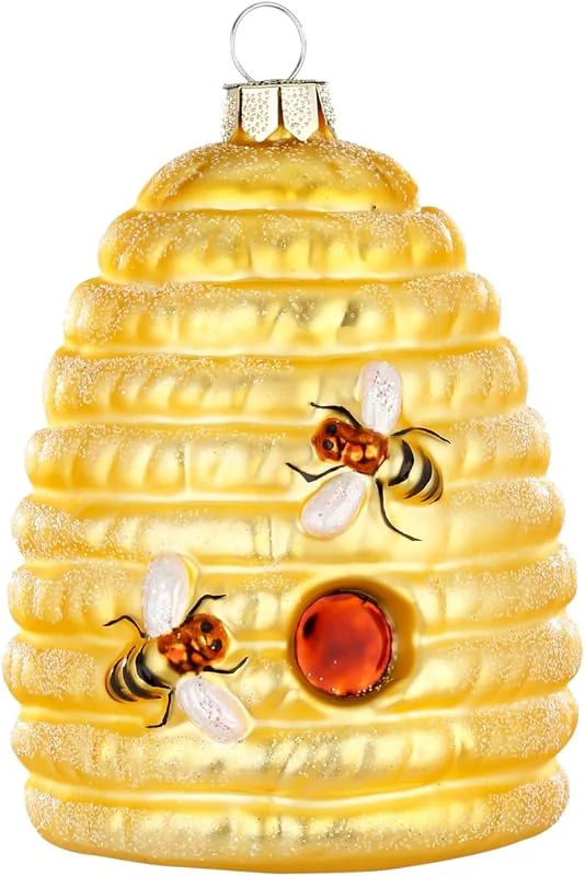 Besuche den Holly & Jolly-Store Holly & Jolly - Weihnachtskugel Bienenstock, ca. 9 cm — Weihnachtsdeko