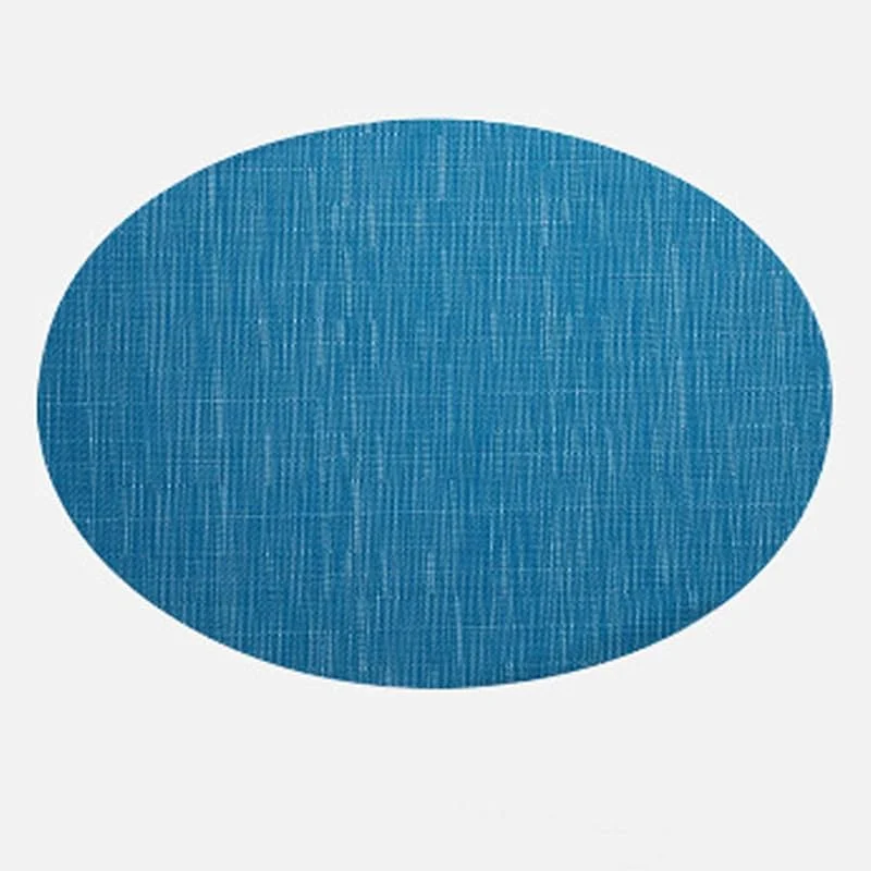 Besuche den Epinki-Store Epinki Tischset Weihnachten Vintage Oval, 2Pcs Set 32.5x45CM Platzdeckchen rutschfest Gewebt Vertikal Streifen aus 70% Vinyl 30% Polyester, Tischmatten Set Abwaschbar Blau Grün für Restaurant — Küche & Haushalt