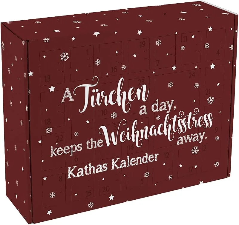 Besuche den Herz & Heim-Store Herz & Heim® Adventskalender zum Befüllen mit Wunschnamen bedruckt - A Türchen a day keeps the Weihnachtsstress away — Advent und Tisch