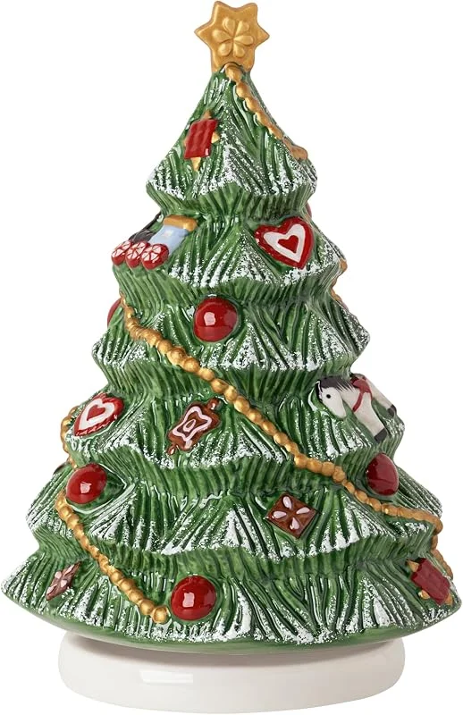 Villeroy & Boch und Boch - Nostalgic Melody, Weihnachtsbaum drehend, 11 x 11 x 16cm, Porzellan, 14-8640-6307 Bunt — Weihnachtsdeko