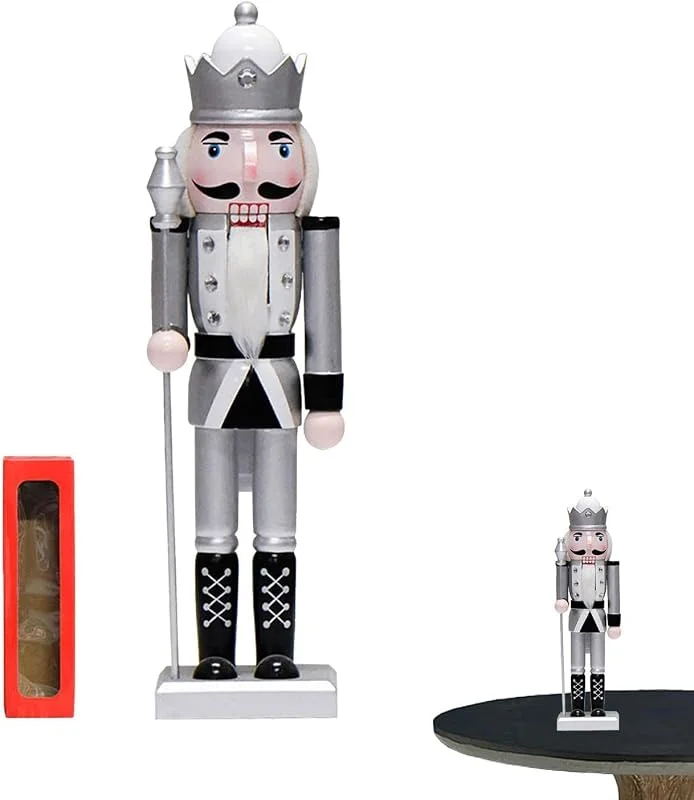 Marke: Generisch Nussknacker Figuren 36 cm Holzaufsteller Mit Öffnendem Mund — Weihnachtsdeko
