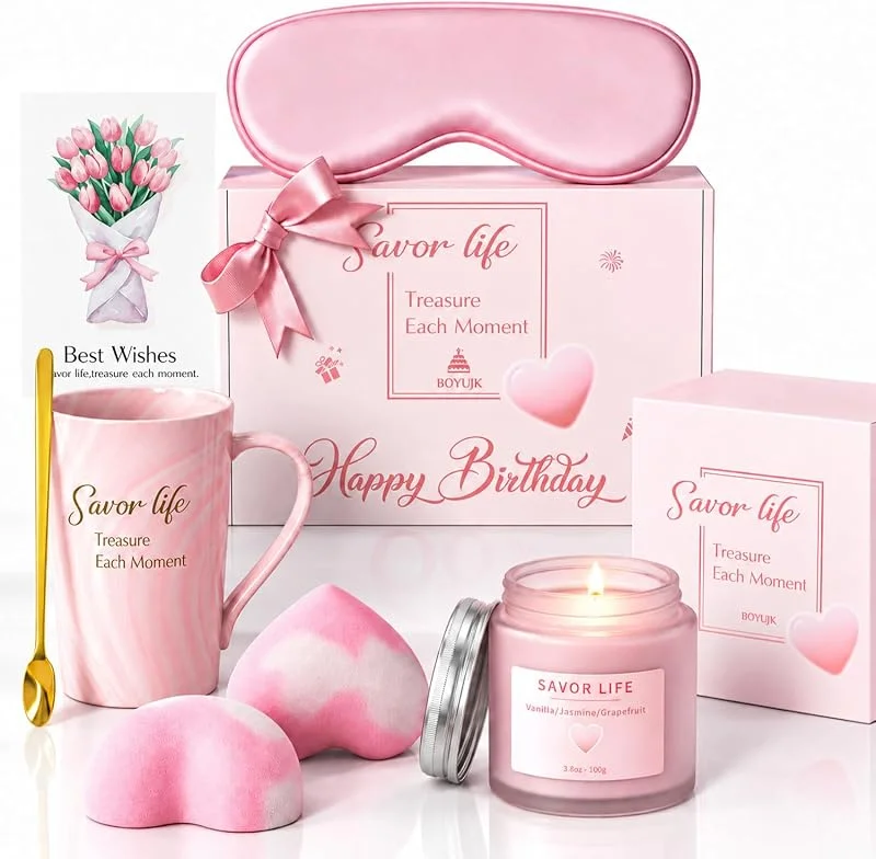 Besuche den BOYUJK-Store Geschenke für Frauen, Duftkerzen Geschenk-Set für Sie, Geburtstagsgeschenk für Frauen — Kerzenlicht Abendessen