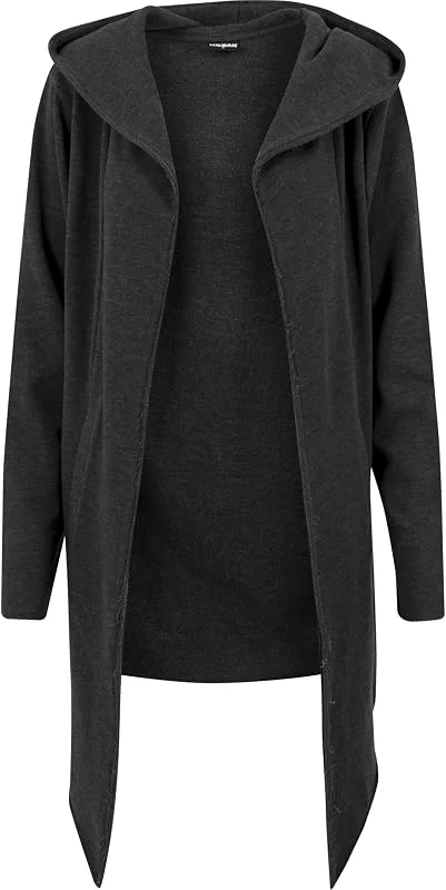 Besuche den Urban Classics-Store Urban Classics Long Hooded Open Edge Cardigan Männer Cardigan schwarz — Weihnachtsmode