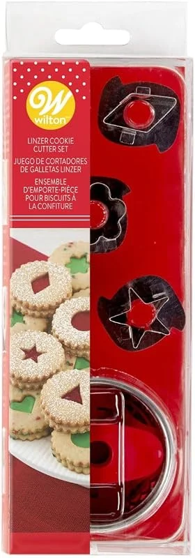 Besuche den Wilton-Store Wilton Linzer Cookie Cutter Set Ausstechformen, Weihnachten, Set, 7 — Weihnachtskueche