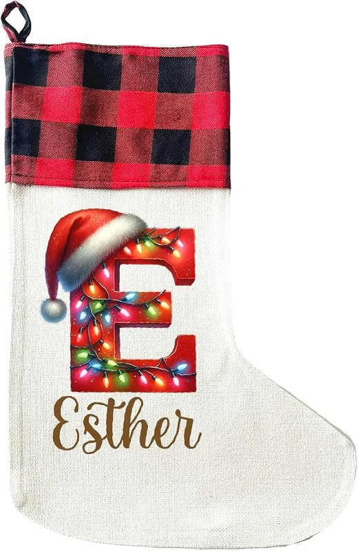 Besuche den LIEBTASTISCH-Store LIEBTASTISCH - Personalisierte Weihnachtsstrumpf - 40cm x 30cm - Weihnachtssocke zum Nikolaus oder Weihnachten - zum befüllen - Geschenkbeutel - Nikolausstiefel zum Aufhängen — Weihnachtsdeko