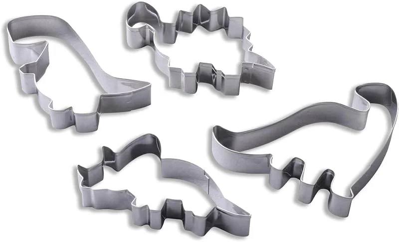Besuche den Zenker-Store Zenker Dinosaurier-Ausstecher-Set aus Edelstahl, 4-teilig – Perfekt für kreative Backsessions mit Kindern, spülmaschinengeeignet, trendiges Dino-Design, Silber — Weihnachtskueche