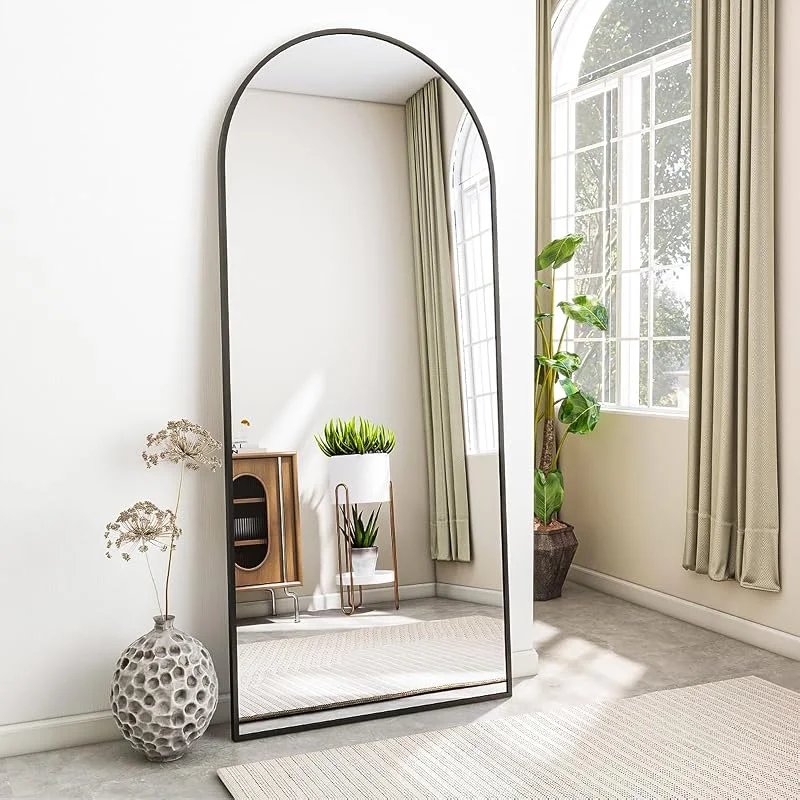 Besuche den Koonmi-Store Koonmi Ganzkörperspiegel Bogen 171 x 76 cm Schwarz, Stabiler Rahmen — Kerzenlicht Abendessen