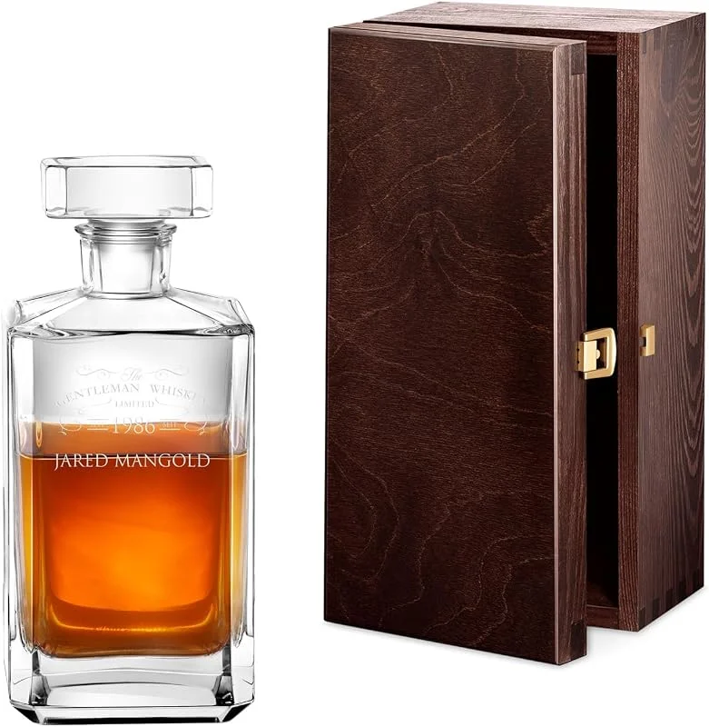 Besuche den Maverton-Store Maverton Bourbon Whisky Karaffe mit Gravur, Whisky Dekanter 700ml — Wein und Festtafel