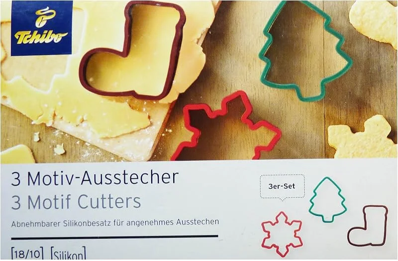 Besuche den Tchibo-Store TCM Tchibo 3 x XL Keks Motiv Ausstecher Weihnachten Ausstechformen mit Silikon — Weihnachtskueche
