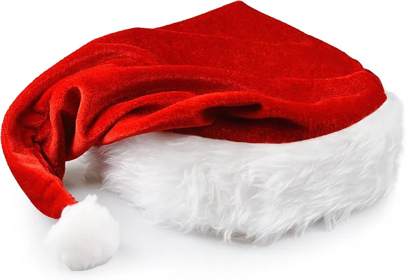 Besuche den Ganzoo-Store Ganzoo Nikolausmütze, weicher Stoff und klassischer Pelzrand für Erwachsene — Weihnachtsmode