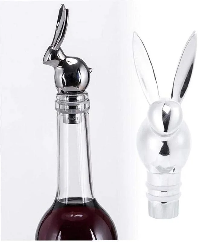 Marke: TOSSPER 1pc Weinflasche Stopper, Kaninchen-entwurf, Wein Stecker Vakuum Versiegelte Wein-flaschen-stecker Ostern Bar Supplies (silber) — Wein und Festtafel