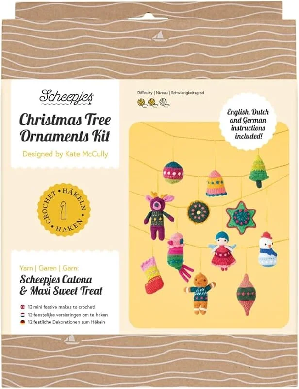 Besuche den Scheepjes-Store Scheepjes – Scheepjes Weihnachtsbaumschmuck Häkelset – 1 Set — Weihnachtsdeko