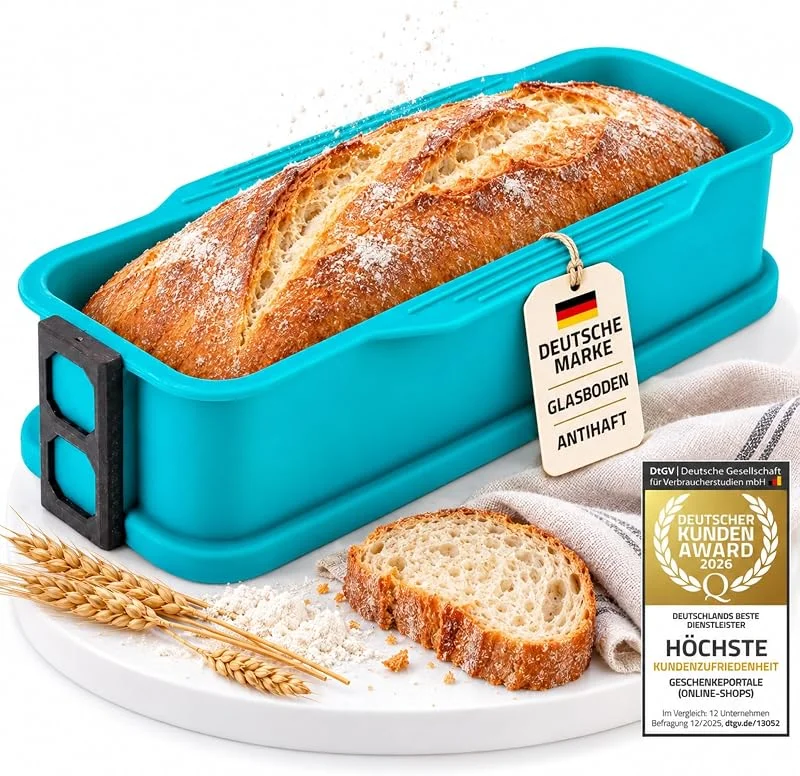 Besuche den GOODS+GADGETS-Store GOODS+GADGETS® Silikon Kastenform 26x11cm mit Glasboden zum Servieren — Weihnachtskueche
