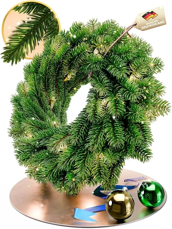 Besuche den ArtiTree-Store ArtiTree Weihnachtskranz mit LED 40 cm – Türkranz & Adventskranz künstlich — Weihnachtsdeko