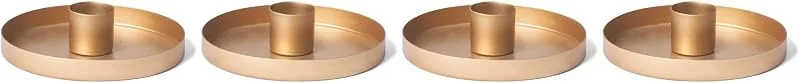 Besuche den Novaliv-Store Novaliv 4X Kerzenhalter 6cm Metall Stabkerzen Tafelkerzen Gold Adventskranz Kerzenteller Kerzenständer weihnachtliche Tischdekoration scandic chic Stabkerzenhalter Candle Holder Kerzenpin — Kerzenlicht Abendessen