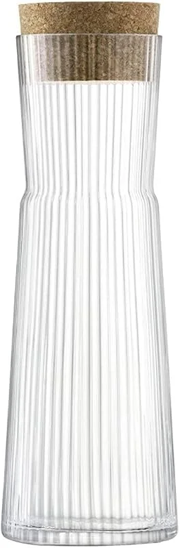 Marke: LSA International LSA International Gio Line Karrafe & Korkstopfen, Glas, Clear, 1.35L Klar — Wein und Festtafel