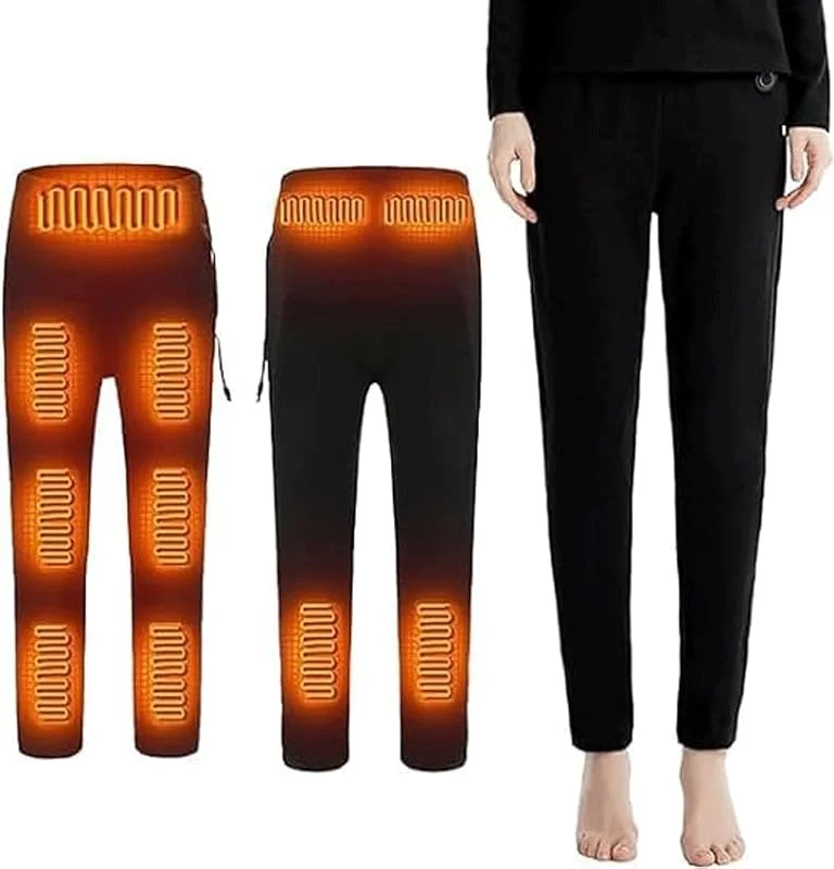 Marke: ZGYOZMNG Beheiztes Unterwäscheset für den Winter, beheizte Motorradjacke, beheizte Unterwäsche, Thermounterwäscheset mit Fleecefutter, elektrisch beheizbare T-Shirts und Hosen per USB (Farbe: Set, Größe — Heizkleidung