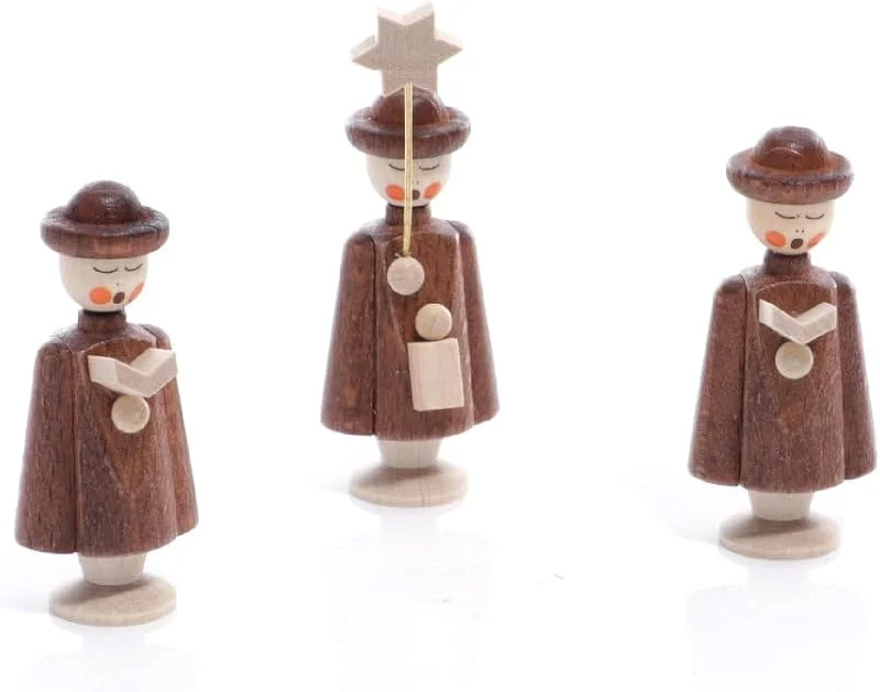 Besuche den Rudolphs Schatzkiste-Store Rudolphs Schatzkiste Tischdeko Kurrendefiguren 3 Figuren Natur Höhe ca 5 cm NEU Kurrende Kirche Weihnachten singen Sänger Sternträger Seiffen Erzgebirge Gotteshaus — Advent und Tisch