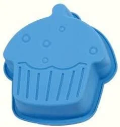 Marke: Home Baking Junior Chef Silikon-Kuchenform mit Antihaftbeschichtung, rund, Lebkuchen, Cupcake, Herz, Sternform, Cupcake, Backform (Cupcake-blau) — Weihnachtskueche