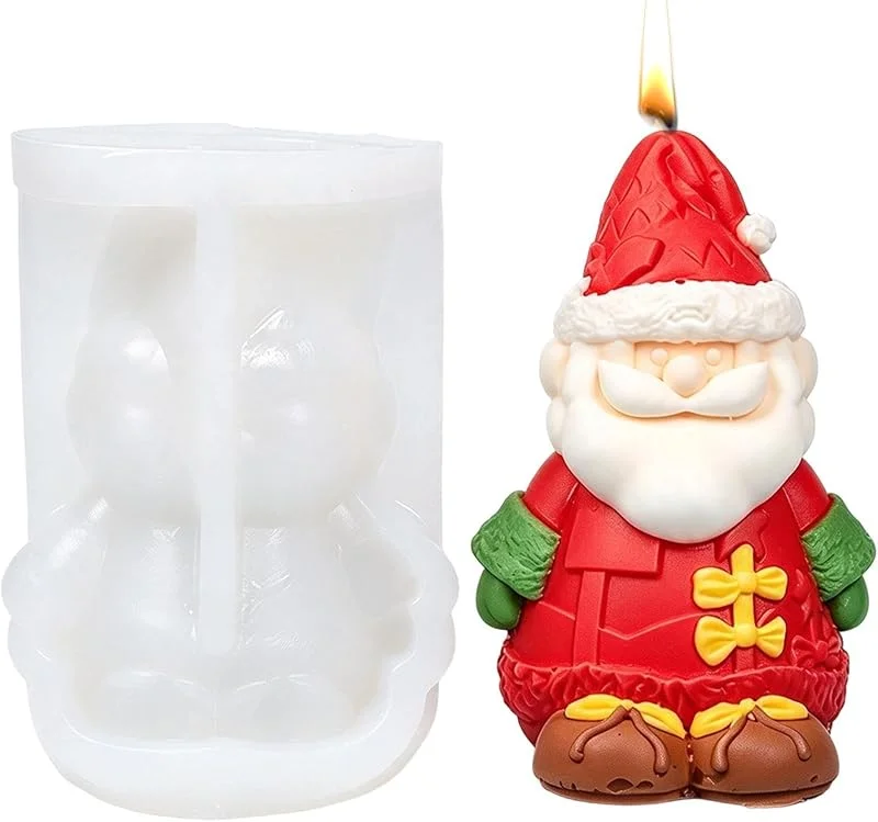 Marke: Fravsiu Kerzenformen Weihnachten 3D süßer Weihnachtsmann wiederverwendbar — Weihnachtskueche