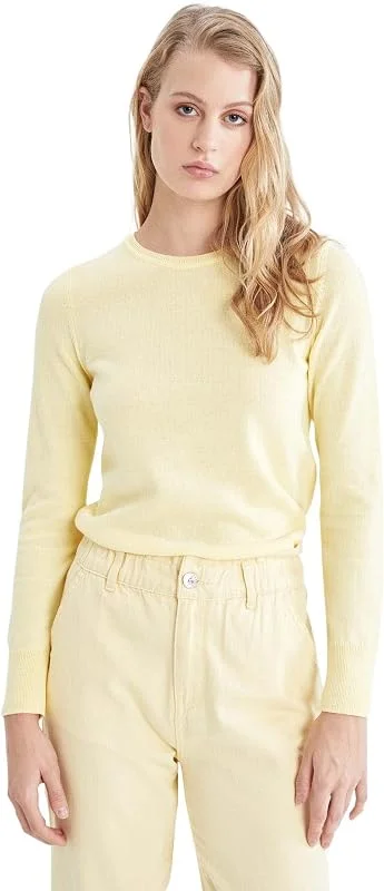 Besuche den DeFacto-Store DeFacto Damen F7091az Basic Crewneck Pullover (1er Pack) — Weihnachtsmode