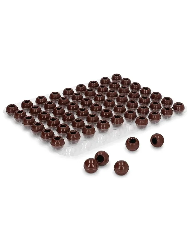 Marke: Pati-Versand Pati-Versand Hohlkugeln Zartbitter, 1 Folie Pralinen-Kugeln zum Befüllen, je 63 Stück — Weihnachtskueche