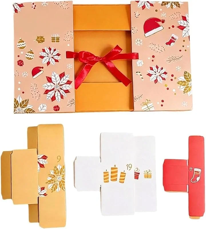Marke: Generisch Adventskalender Zum Befüllen, 24 Faltbare Wiederverwendbare Schachteln — Advent und Tisch