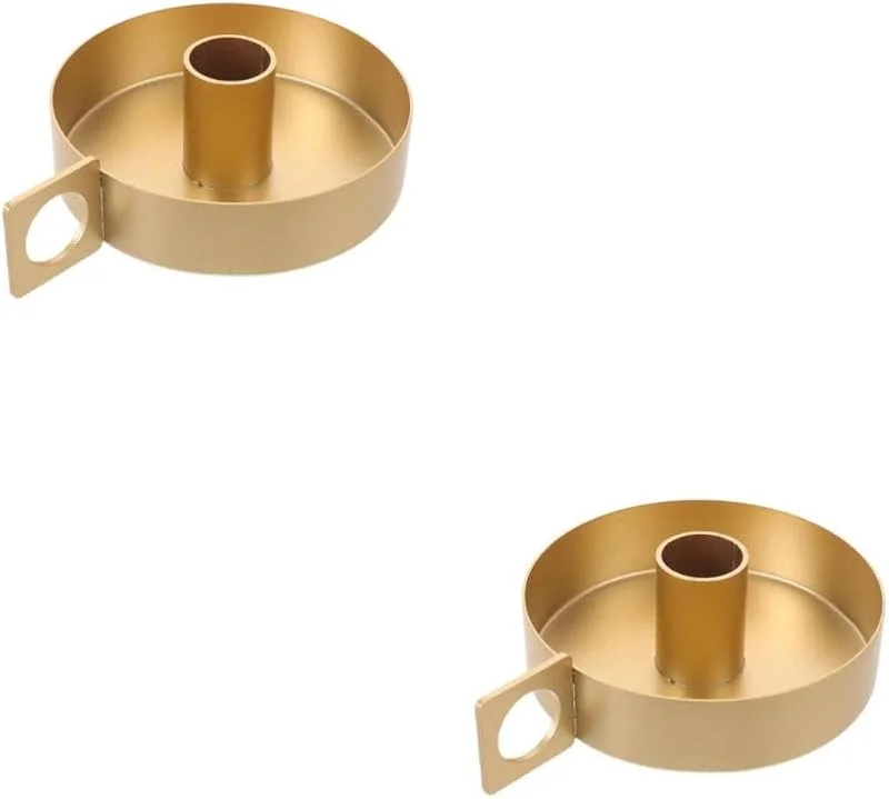Marke: BESTOYARD 2 Stück Vintage Kerzenhalter mit Griff aus Eisen für 0, 87 Zoll — Kerzenlicht Abendessen