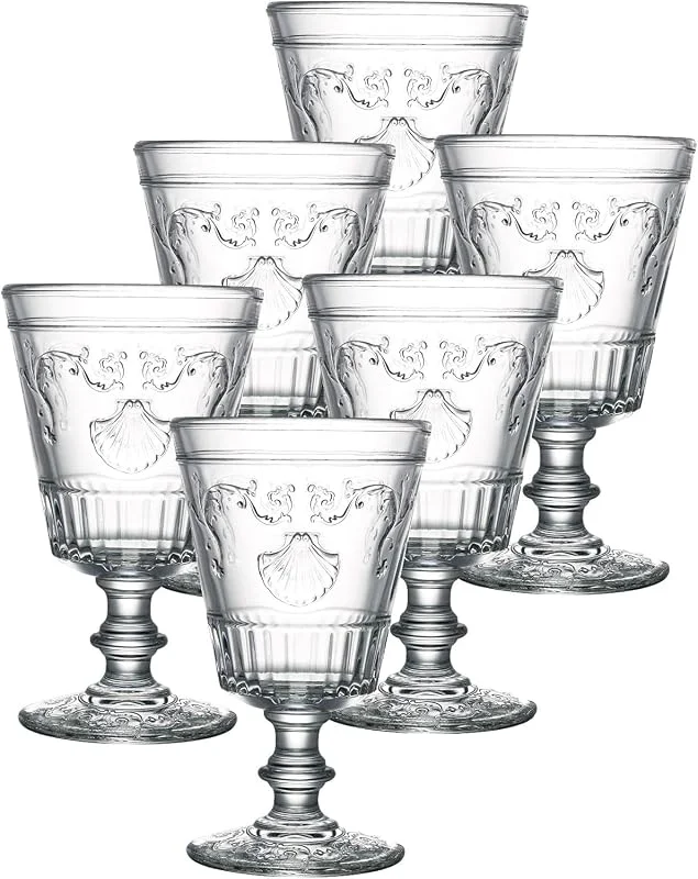 Marke: La Rochère La Rochère Verkostungsglas Weinglas Versailles Muschel Ornamente 400ml - 6er Set — Wein und Festtafel